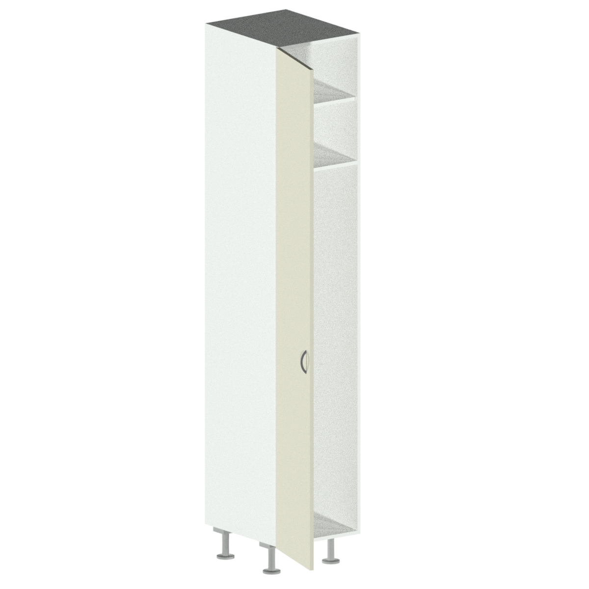 Tall narrow broom top cabinet